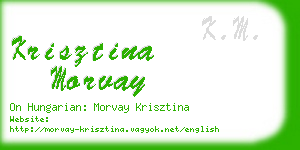 krisztina morvay business card